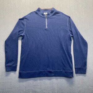 ROWM Men’s Size XL 1/4 Zip Pullover Long Sleeve Sweater Jacket Blue